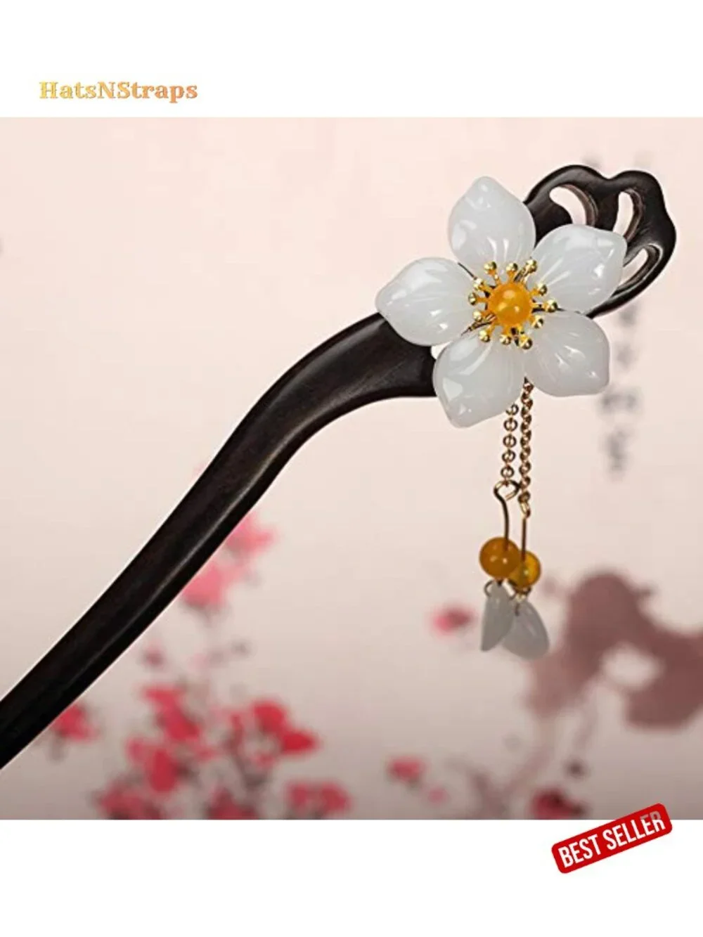 Wooden Hair Stick Handmade Carved Hair Pin for Bun 7.08 inch